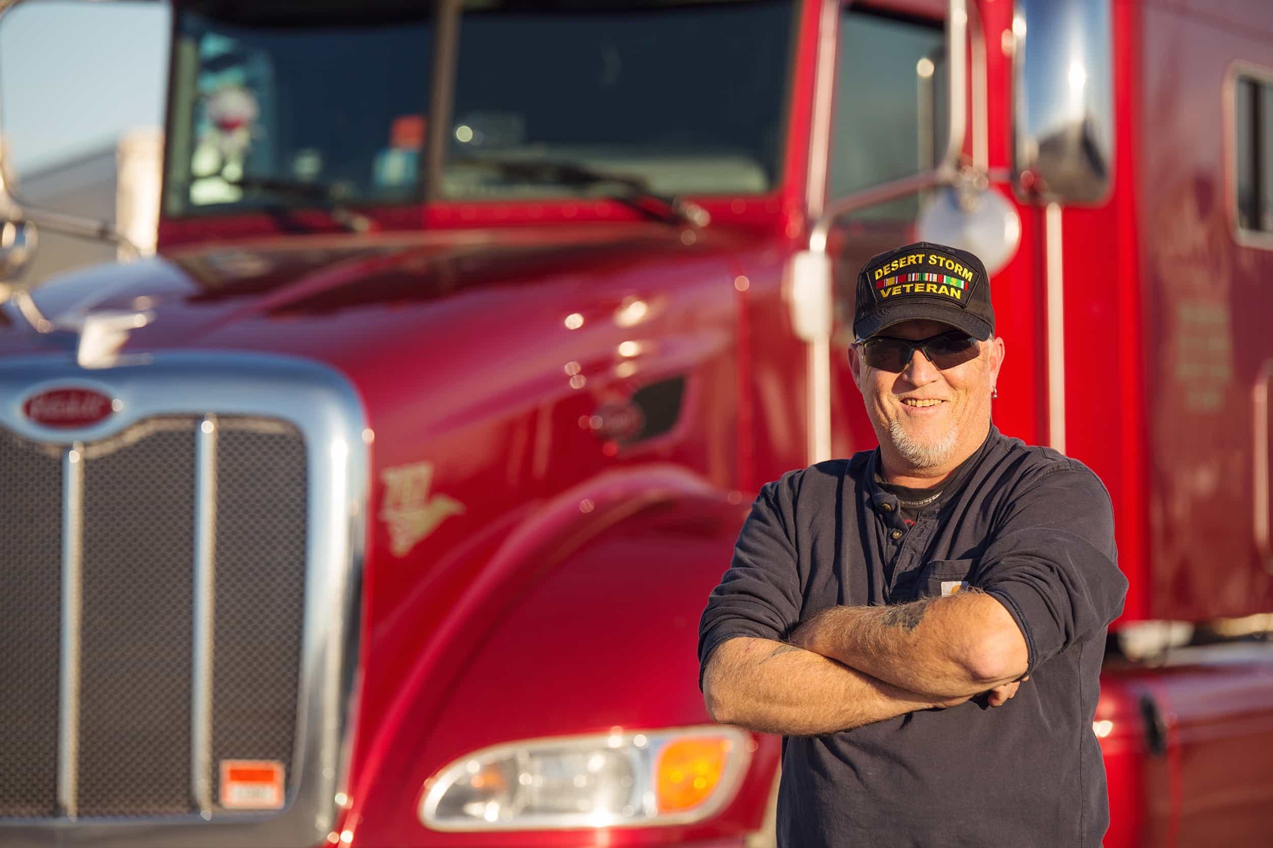 Veteran Truck Driver and His Truck